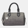 DKNY NELL SMALL SATCHEL CROSSBODY - BLACK/SILVER