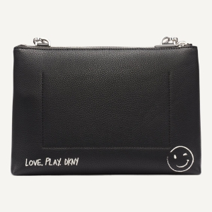 DKNY TINSLEY GRAFFITI LOGO CROSSBODY - Black - Image 4