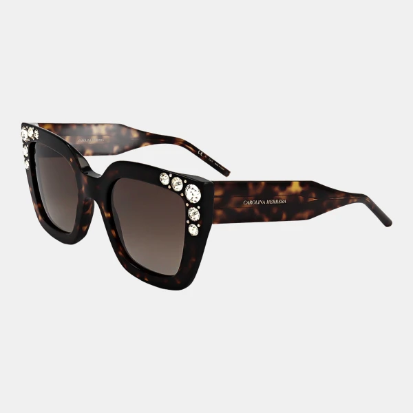 Carolina Herrera Women's Red Square Sunglasses - Havana