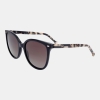 Carolina Herrera Women's Black Round Sunglasses - Black Havana