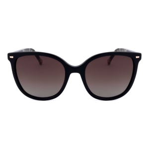 Carolina Herrera Women's Black Round Sunglasses - Black Havana - Image 4