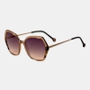 Carolina Herrera Women's Beige Geometric Sunglasses - Peach Havana