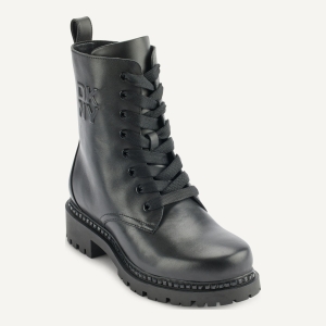 DKNY ROMMILY LACE UP BOOT - Black - Image 3