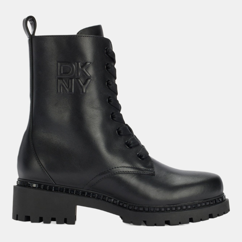 DKNY ROMMILY LACE UP BOOT - Black
