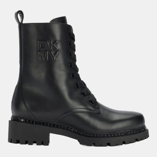 DKNY ROMMILY LACE UP BOOT - Black