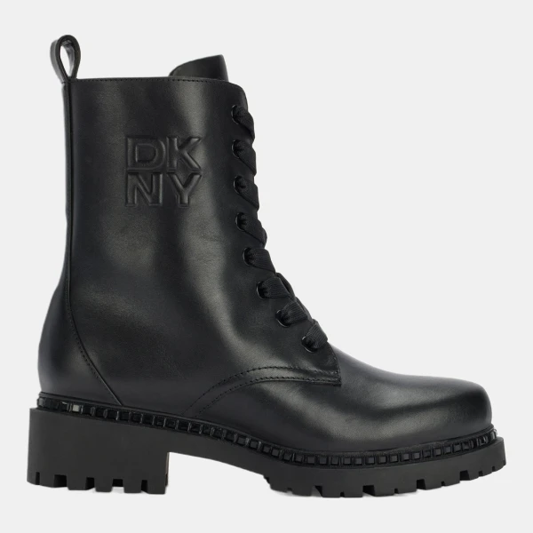 DKNY ROMMILY LACE UP BOOT - Black