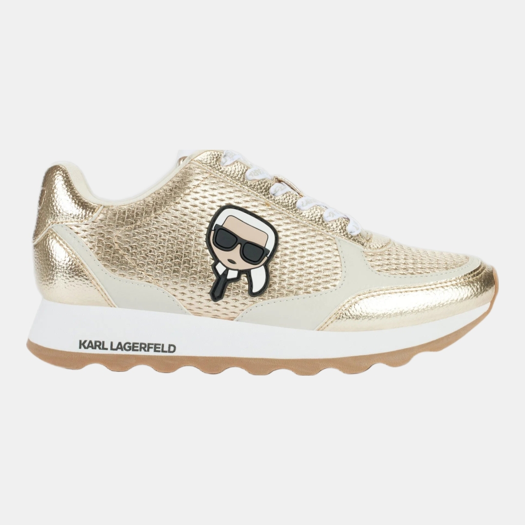 KARL LAGERFELD PARIS MEADE LACE UP SNEAKER - Gold