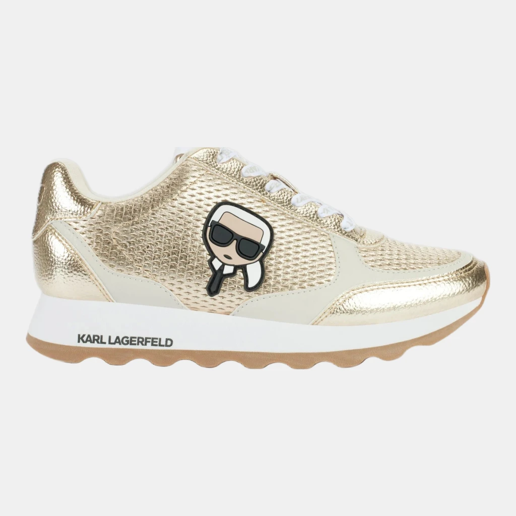 KARL LAGERFELD PARIS MEADE LACE UP SNEAKER - Gold