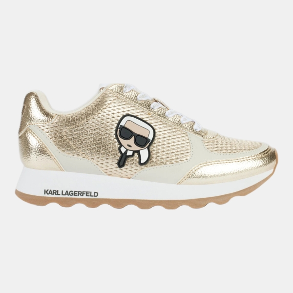 KARL LAGERFELD PARIS MEADE LACE UP SNEAKER - Gold