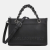 KARL LAGERFELD PARIS SAVOIE SMALL LEATHER CROSSBODY - Black