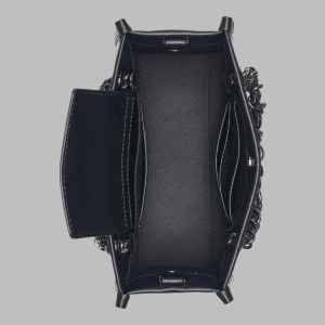 KARL LAGERFELD PARIS SAVOIE SMALL LEATHER CROSSBODY - Black - Image 5