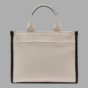 KARL LAGERFELD PARIS KRISTINA SMALL TOTE WITH TOP ZIPPER - Natural - Image 4