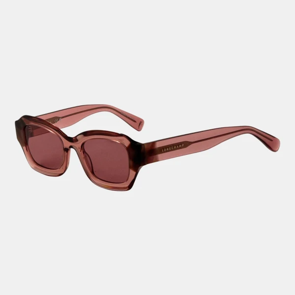 Longchamp Women's Pink Rectangular Sunglasses - Rose Havana