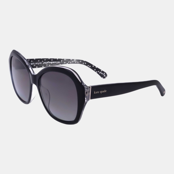 Kate Spade Women's Polarized Black Butterfly Sunglasses