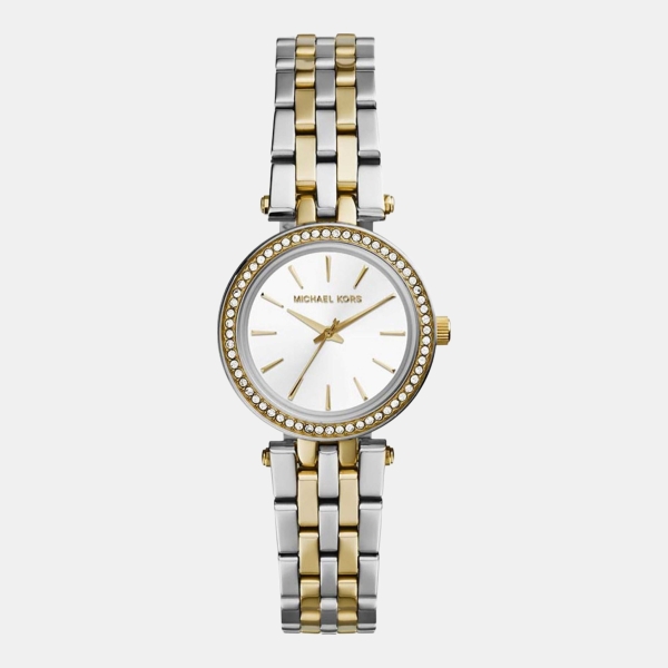 Michael Kors Mini Darci Quartz White Dial Women's Watch - Silver And Gold