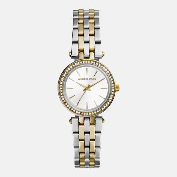 Michael Kors Mini Darci Quartz White Dial Women's Watch - Silver And Gold