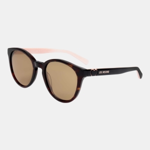 Moschino Women's Brown Round Sunglasses - Havana