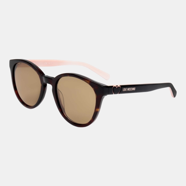 Moschino Women's Brown Round Sunglasses - Havana