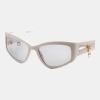 Moschino Women's White Rectangular Sunglasses - Ivory