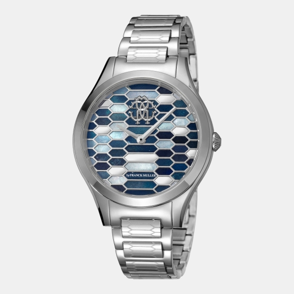 Roberto Cavalli RC-36 Quartz Dark Blue Dial Women's Watch - Silver
