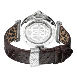 Roberto Cavalli Classic Quartz Silver Dial Women's Watch - Brown - Image 3