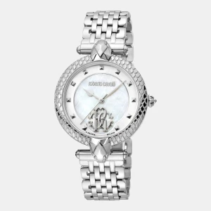 Roberto Cavalli by Franck Muller Quartz White Dial Women's Watch - Silver