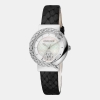 Roberto Cavalli by Franck Muller Quartz Silver Dial Women's Watch - Black