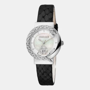 Roberto Cavalli by Franck Muller Quartz Silver Dial Women's Watch - Black