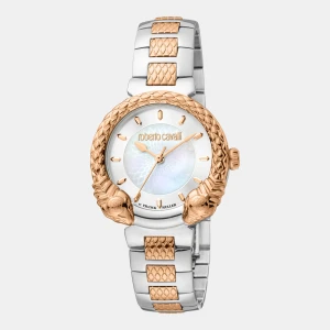 Roberto Cavalli by Franck Muller Quartz Silver Dial Women's Watch - Rose Gold