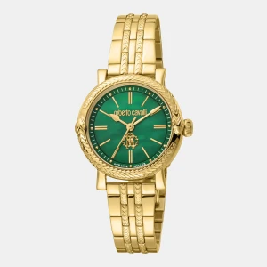 Roberto Cavalli by Franck Muller Quartz Green Dial Women's Watch - Gold