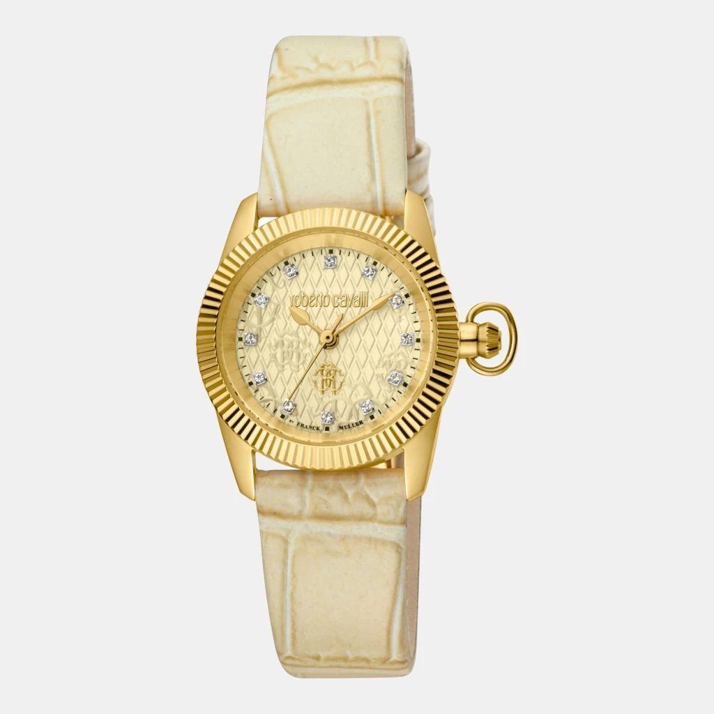 Roberto Cavalli RC-9 Quartz Champagne Dial Women's Watch - Beige