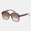 Ferragamo Women's Brown Square Sunglasses - Dark Tortoise