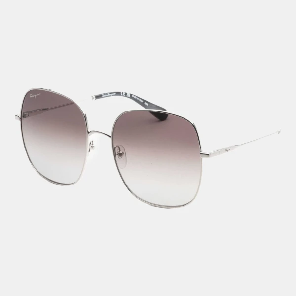 Ferragamo Women's Silver Square Sunglasses