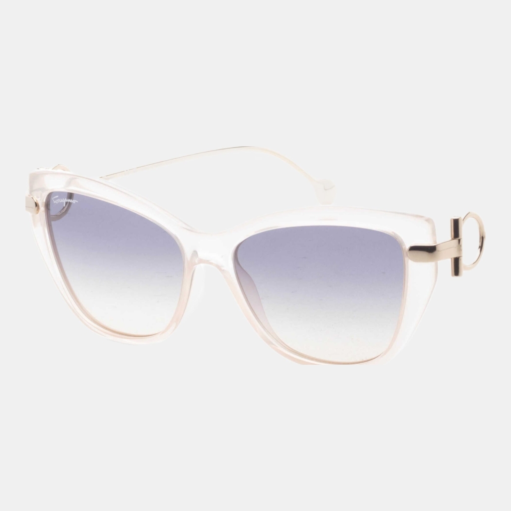 Ferragamo Women's Beige Butterfly Sunglasses - Nude