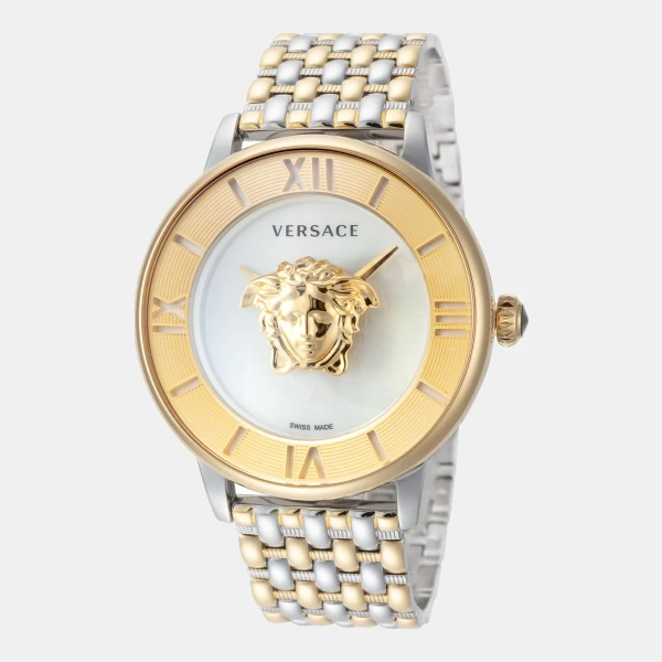 Versace La Medusa Quartz Silver Dial Women's Watch - Silver And Gold