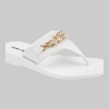 KARL LAGERFELD PARIS VESPERINA LOGO THONG SANDAL - White - Image 3
