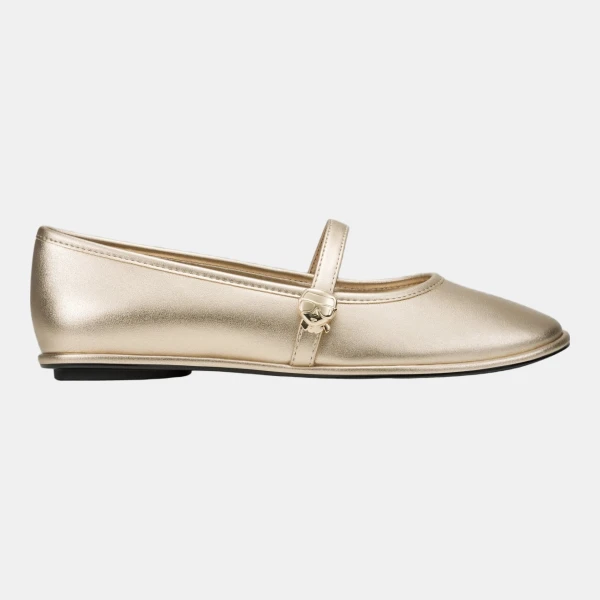 KARL LAGERFELD PARIS VIVENDEL MARY JANE FLAT - White Gold