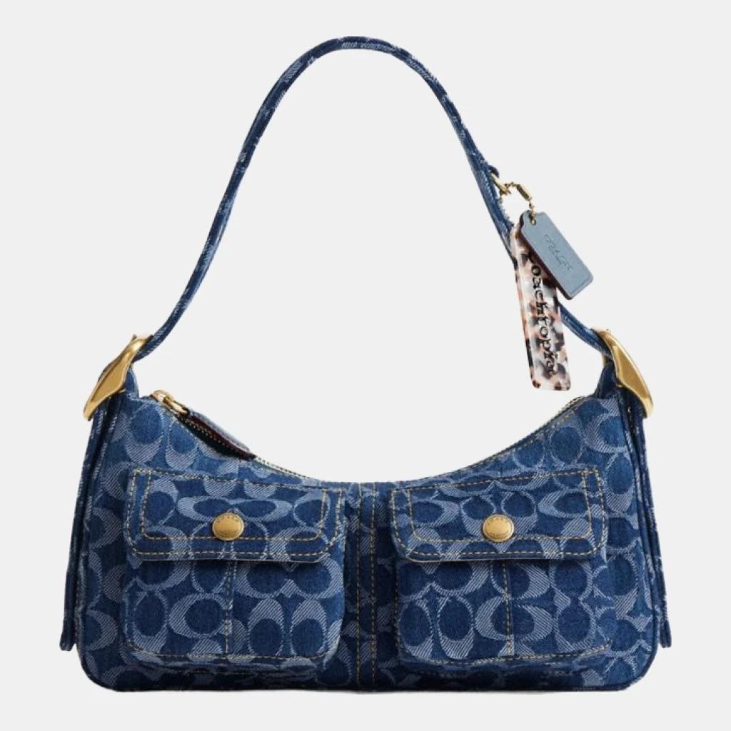 Coach Cargo Shoulder Bag In Signature Denim - Denim