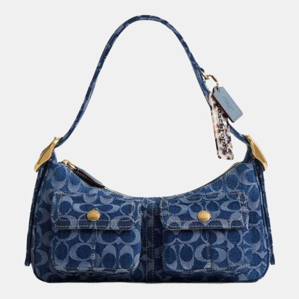 Coach Cargo Shoulder Bag In Signature Denim - Denim