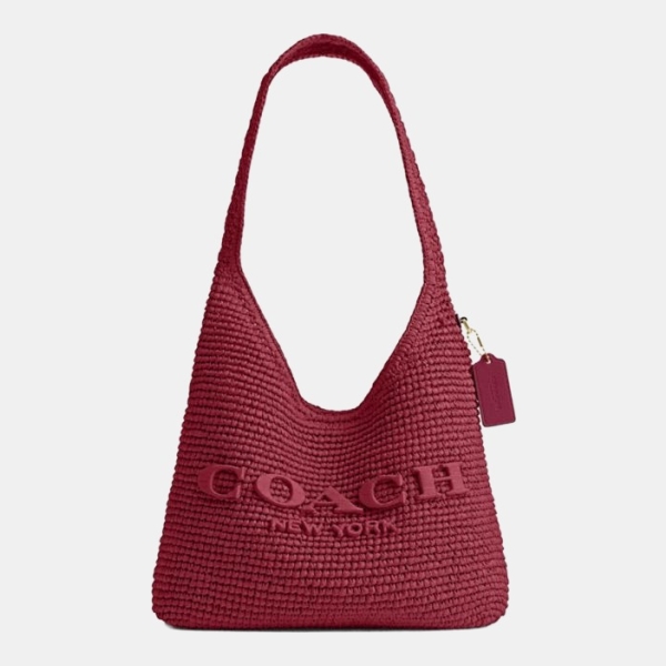 Coach Brooklyn Shoulder Bag 28 - Brass/Dark Fuchsia