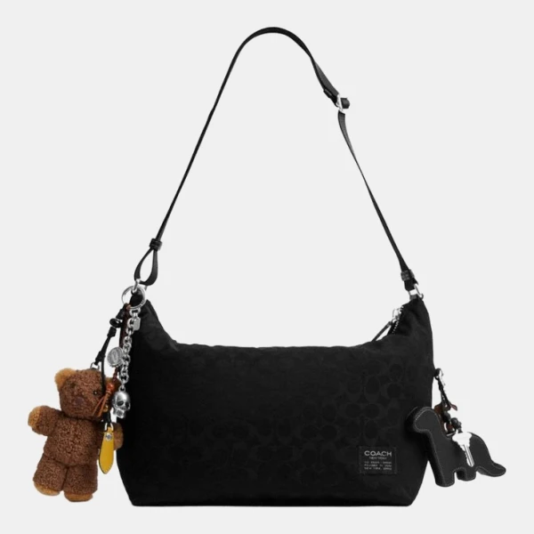 Coach Leo Crossbody In Signature Nylon - Black (CDV02 BLK)