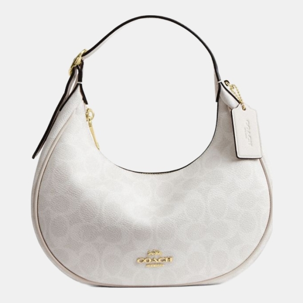 Coach Emily Shoulder Bag In Signature Canvas - Gold/White/Chalk