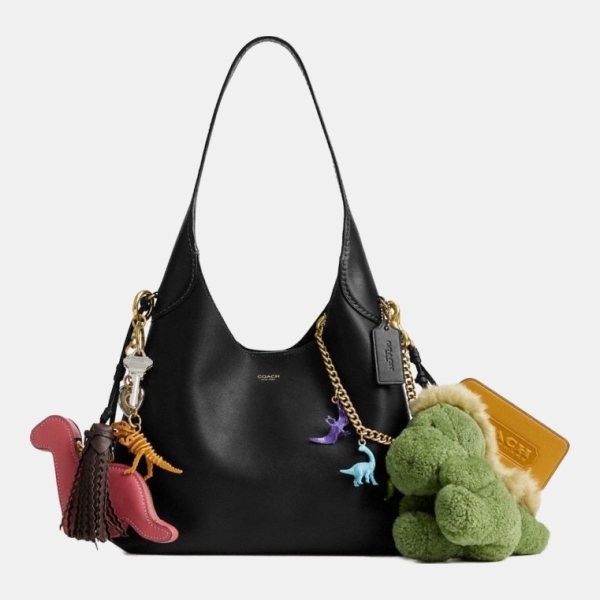 Coach Brooklyn Shoulder Bag 28 - Brass/Black (CU068 B4/BK)