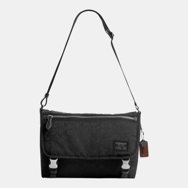 Coach Lane Messenger In Signature Nylon - Black (CEQ96 BLK)