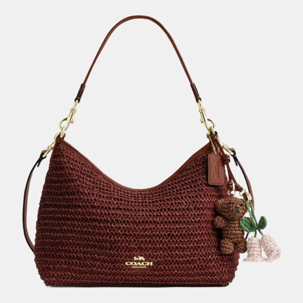 Coach Laurel Shoulder Bag With Charms - Gold/Russet