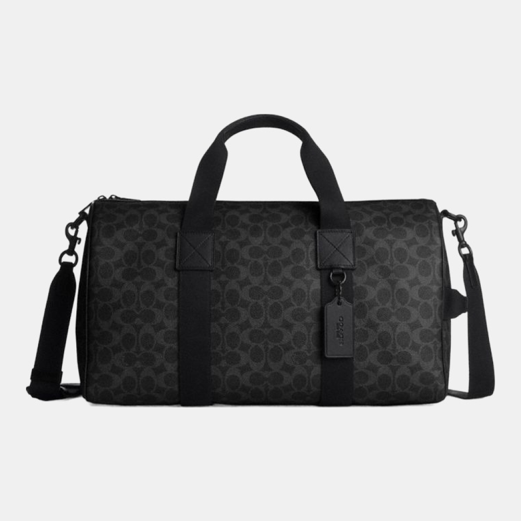 Coach Explorer Duffle Bag 45 In Signature Canvas - Matte Black/Black Signature