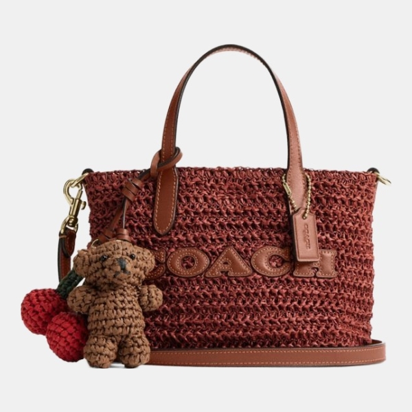 Coach City Mini Tote Bag With Charms - Gold/Russet