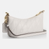 Coach Caitlin Shoulder Bag With Quilting And Charm - Gold/Chalk - Image 3