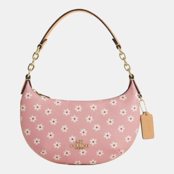 Coach Mini Payton Bag With Floral Print - Gold/Pink Multi