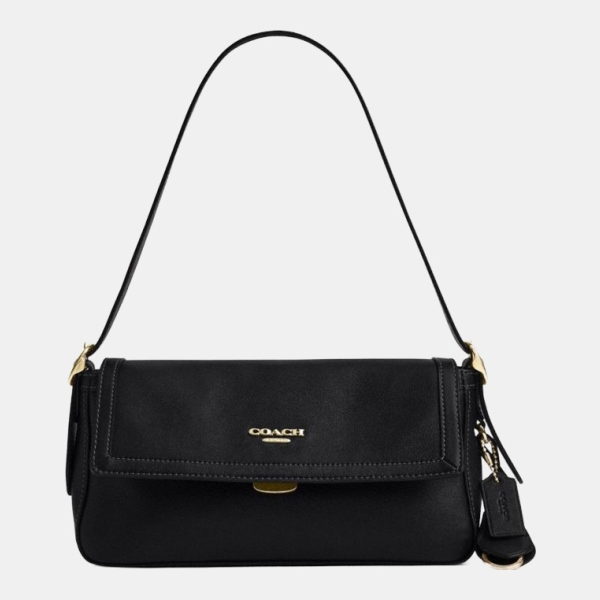 Coach Etta Small Flap Shoulder Bag - Gold/Black